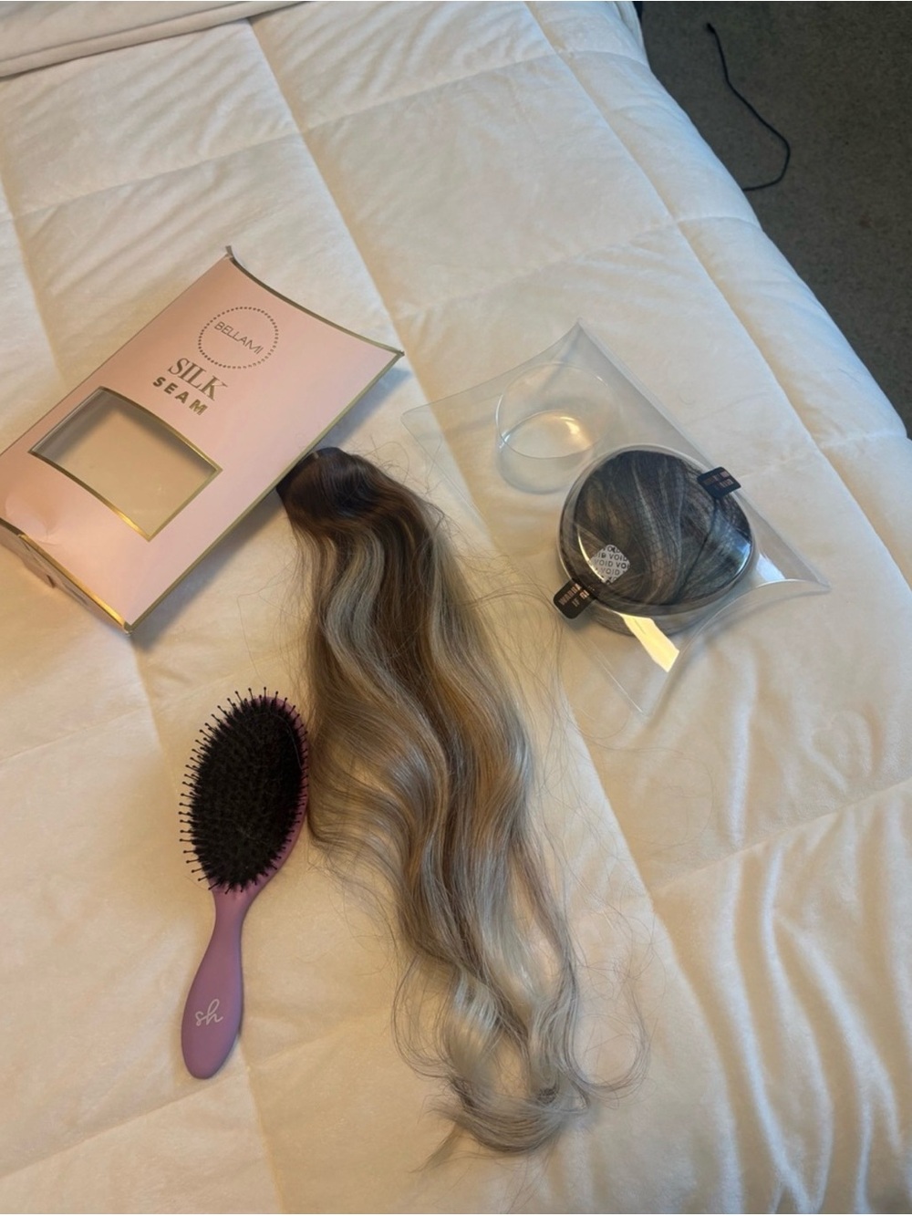 BELLAMI clip in hair Extension in Blonde and Ash Brown Blend